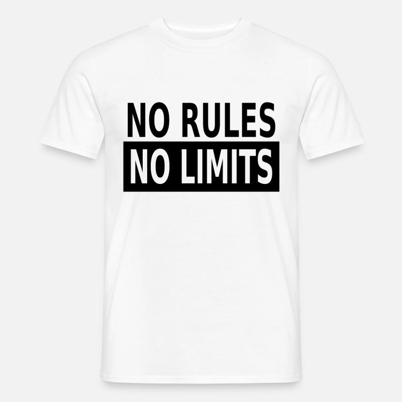 No Rules No Limits - Männer T-Shirt - Weiß