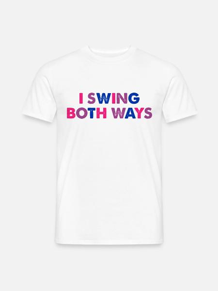 I Swing Both Ways - Männer T-Shirt - Weiß
