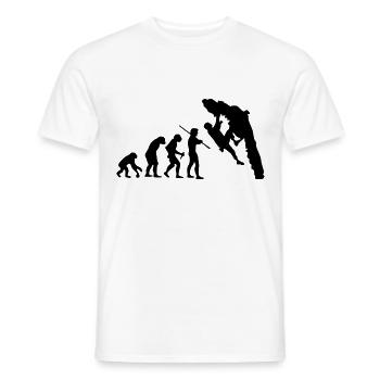 Boulder Evolution - Männer T-Shirt - Weiß - Vorne - AI Model Male 178 dark (178cm)