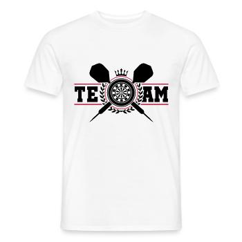 darts fléchettes fléchettes de fléchettes équipe - T-shirt homme - blanc - Devant - AI Model Male 178 dark (178cm)