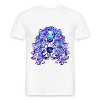 Jungfrau Virgo Zodiac Sternzeichen - Männer T-Shirt - Weiß - Vorne - AI Model Male 178 dark (178cm)