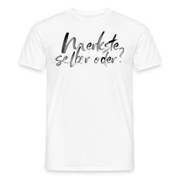 Merkste selber oder Spruch Fun lustig - Männer T-Shirt - Weiß - Vorne - AI Model Male 178 dark (178cm)