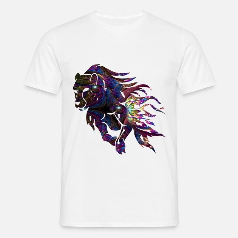 abstrakt Gepard Galaxy - Männer T-Shirt - Weiß