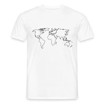 monde - T-shirt homme - blanc - Devant - AI Model Male 178 dark (178cm)