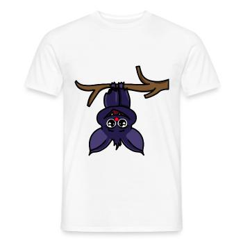 Chauve-souris - T-shirt homme - blanc - Devant - AI Model Male 178 dark (178cm)