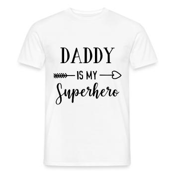fils fille bébé père super-héros de naissance cadeau - T-shirt homme - blanc - Devant - AI Model Male 178 dark (178cm)