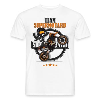 Team supermotard - T-shirt homme - blanc - Devant - AI Model Male 178 dark (178cm)