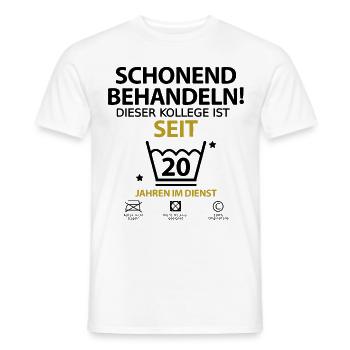 20 jähriges Jahre Jubiläum Firmenjubiläum kollege - Männer T-Shirt - Weiß - Vorne - AI Model Male 178 dark (178cm)