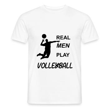 Volleyball Motiv - Männer T-Shirt - Weiß - Vorne - AI Model Male 178 dark (178cm)