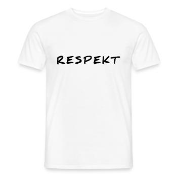 respect - T-shirt homme - blanc - Devant - AI Model Male 178 dark (178cm)