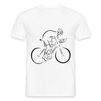 Fahrrad Rennrad Radsport - Männer T-Shirt - Weiß - Vorne - AI Model Male 178 dark (178cm)