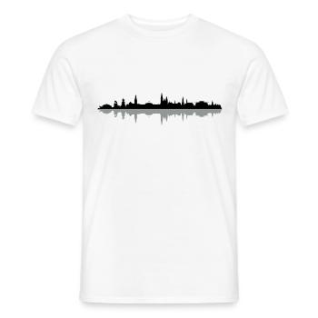 Skyline - Stockholm - Männer T-Shirt - Weiß - Vorne - AI Model Male 178 dark (178cm)