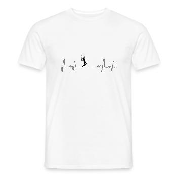 Tennis Heartbeat Pulse Tennis Player - Men's T-Shirt - white - Front - AI Model Male 178 dark (178cm)
