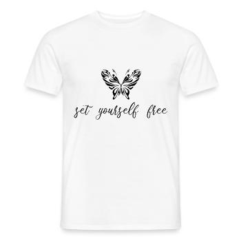 Schmetterling - Männer T-Shirt - Weiß - Vorne - AI Model Male 178 dark (178cm)