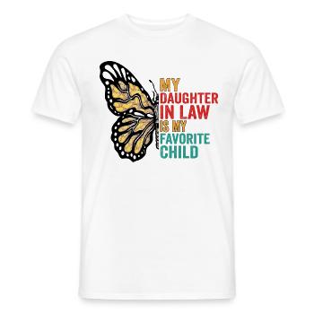 Ma belle-fille est mon enfant papillon préféré - T-shirt homme - blanc - Devant - AI Model Male 178 dark (178cm)