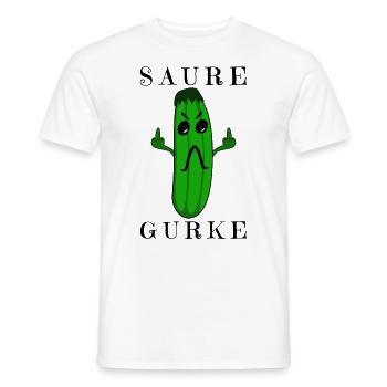 Saure Gurke Vegetarier Vegan Salatgurke - Männer T-Shirt - Weiß - Vorne - AI Model Male 178 dark (178cm)