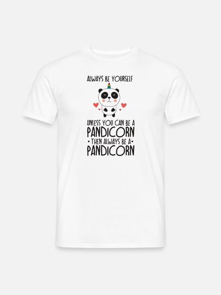Pandicorn Panda Unicorn cadeau idée cadeau - T-shirt homme - blanc