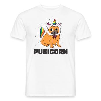 Dog Dog Pug Pugicorn Unicorn Gift - Men's T-Shirt - white - Front - AI Model Male 178 dark (178cm)
