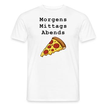 Pizza Pizza Pizza - Männer T-Shirt - Weiß - Vorne - AI Model Male 178 dark (178cm)