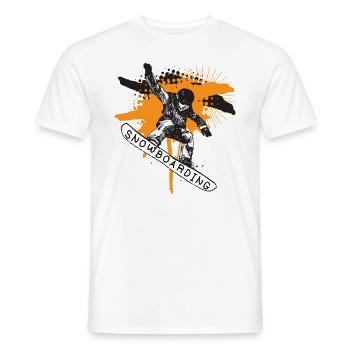 Surf des neiges - T-shirt homme - blanc - Devant - AI Model Male 178 dark (178cm)