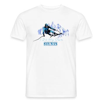 Skifahrer, Skifahren - Männer T-Shirt - Weiß - Vorne - AI Model Male 178 dark (178cm)