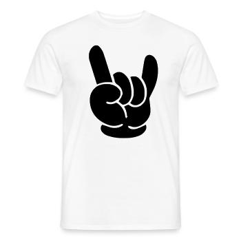 Rock'n Roll Hand Heavy Metal Hard Rock - T-shirt homme - blanc - Devant - AI Model Male 178 dark (178cm)