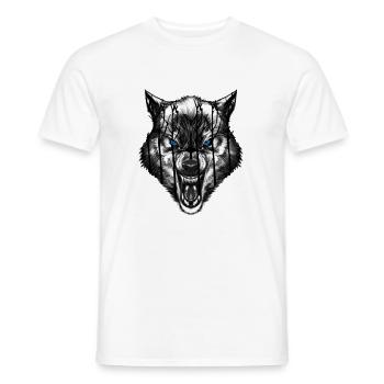 loup - T-shirt homme - blanc - Devant - AI Model Male 178 dark (178cm)