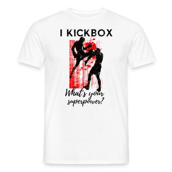 i kickbox whats your superpower - Männer T-Shirt - Weiß - Vorne - AI Model Male 178 dark (178cm)