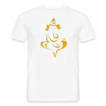 GANESHA ELEPHANT - T-shirt homme - blanc - Devant - AI Model Male 178 dark (178cm)