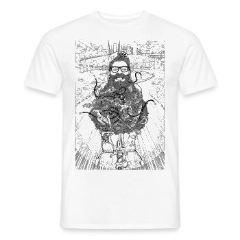 Fahrräder schlagen nicht - Männer T-Shirt - Weiß - Vorne - AI Model Male 178 dark (178cm)