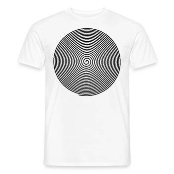 Cadeau en spirale, hypnose à illusion d'optique - T-shirt homme - blanc - Devant - AI Model Male 178 dark (178cm)