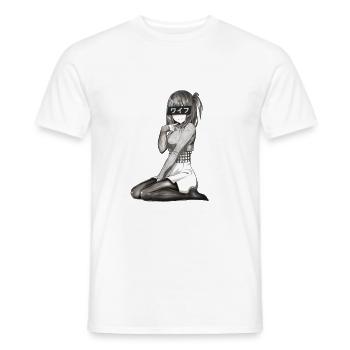 Waifu japanese anime - aesthetic - Männer T-Shirt - Weiß - Vorne - AI Model Male 178 dark (178cm)
