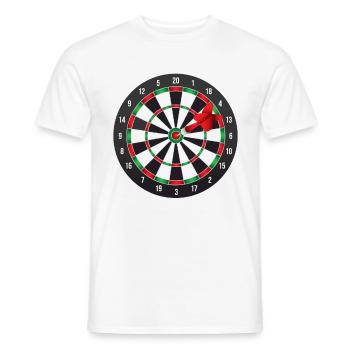 Grandes fléchettes Dart Darts Darts Player Player - T-shirt homme - blanc - Devant - AI Model Male 178 dark (178cm)