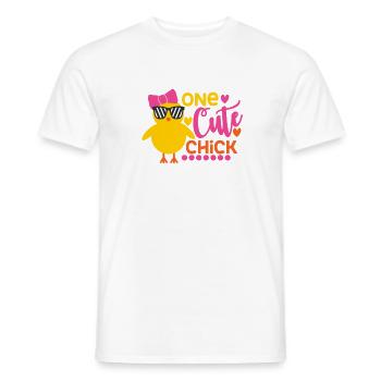 Cadeau poussins lapin de pâques poussin - T-shirt homme - blanc - Devant - AI Model Male 178 dark (178cm)