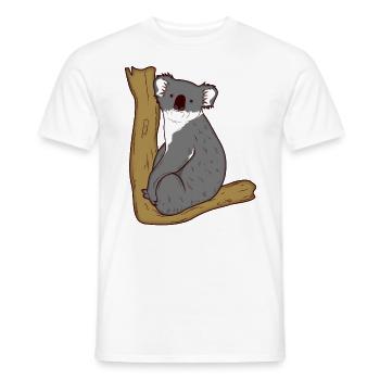 Koala Koala Bear Animal Zoo Animal Park Jungle Gift - Men's T-Shirt - white - Front - AI Model Male 178 dark (178cm)