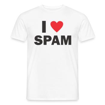 Spam Mail Email Birthday Gift - Men's T-Shirt - white - Front - AI Model Male 178 dark (178cm)