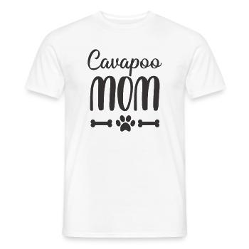 Dog dogs cavapoo birthday gift christmas - Men's T-Shirt - white - Front - AI Model Male 178 dark (178cm)