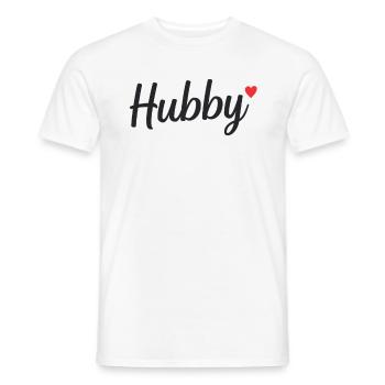 Hubby Mann Ehemann Paar Geschenk Geburtstag - Männer T-Shirt - Weiß - Vorne - AI Model Male 178 dark (178cm)