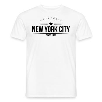 New York - Männer T-Shirt - Weiß - Vorne - AI Model Male 178 dark (178cm)