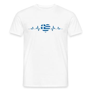 Greece Hellas - Men's T-Shirt - white - Front - AI Model Male 178 dark (178cm)