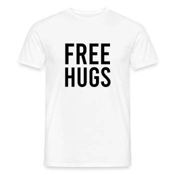 hug - Men's T-Shirt - white - Front - AI Model Male 178 dark (178cm)