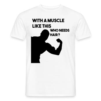 Muscles et calvitie - T-shirt homme - blanc - Devant - AI Model Male 178 dark (178cm)