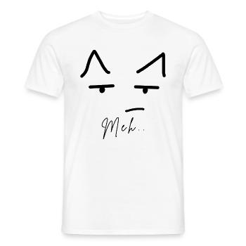 Miaou - T-shirt homme - blanc - Devant - AI Model Male 178 dark (178cm)