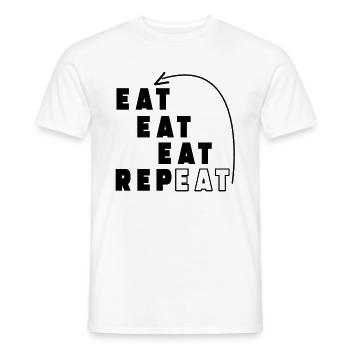 eat - Men's T-Shirt - white - Front - AI Model Male 178 dark (178cm)