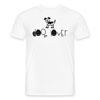 Amoureux des chiens - T-shirt homme - blanc - Devant - AI Model Male 178 dark (178cm)