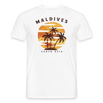 Maldives - T-shirt homme - blanc - Devant - AI Model Male 178 dark (178cm)