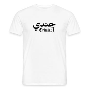 Criminel arabe - T-shirt homme - blanc - Devant - AI Model Male 178 dark (178cm)