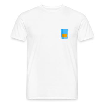 Half-filled glass - Men's T-Shirt - white - Front - AI Model Male 178 dark (178cm)