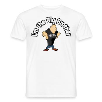 Brother Große Sicherheit - Männer T-Shirt - Weiß - Vorne - AI Model Male 178 dark (178cm)