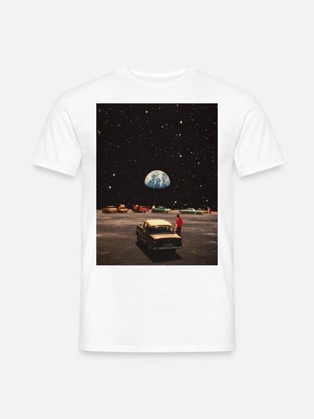 Missing Home - Retro Futuristische CollageKunst - Männer T-Shirt - Weiß